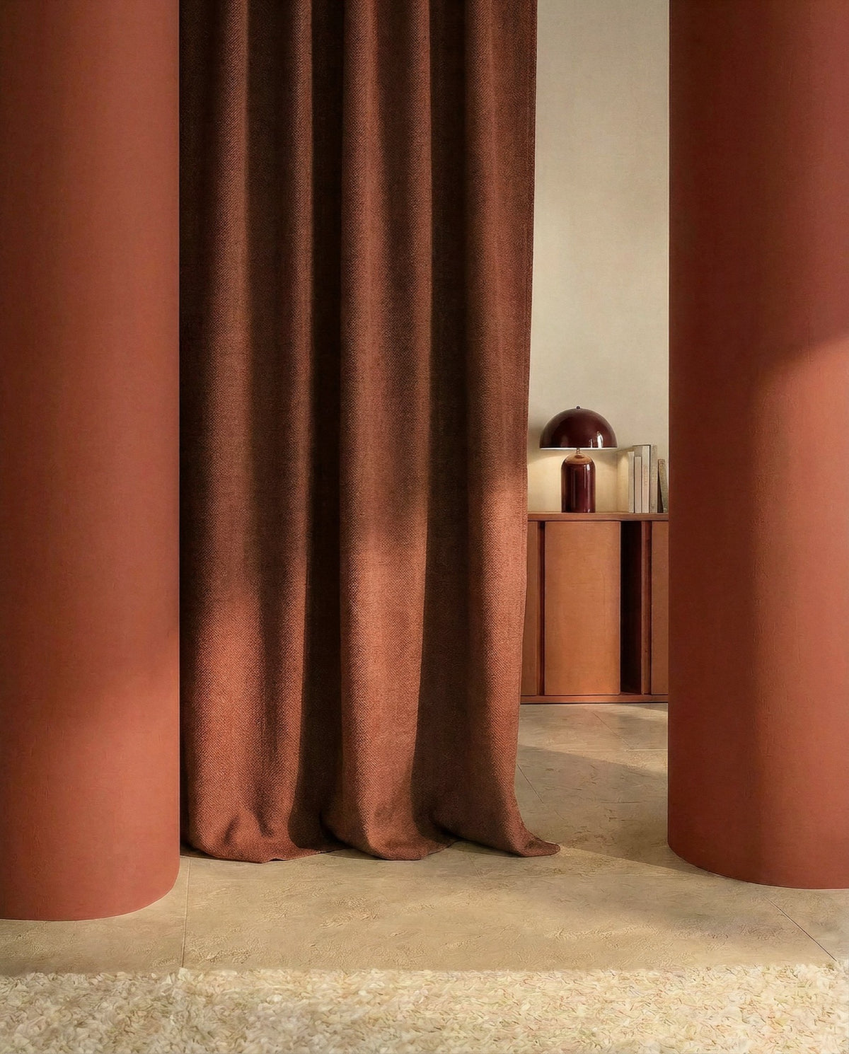TSARTER Sarga Terracota Fabric by Coordonné - room