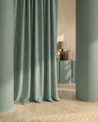 TSARTUR Sarga Turquesa Fabric by Coordonné - room
