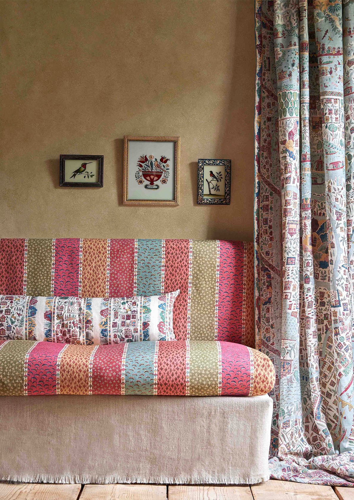 Ravi Ribbon Garland The Srinagar Map Fabric by Lewis & Wood