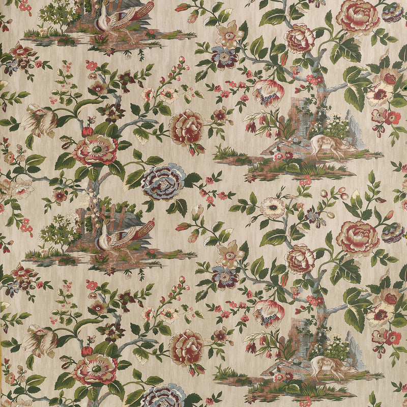 TWW10541 Forest Lodge Flax Boxwood Wallpaper by Thibaut