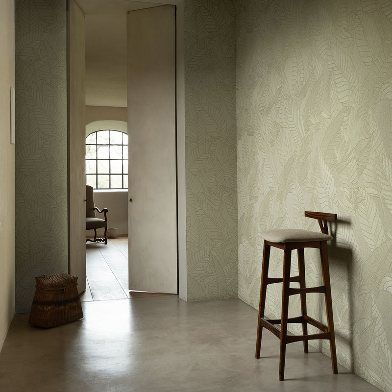 60740 Strelitzia Tali Olive Wallpaper By Arte