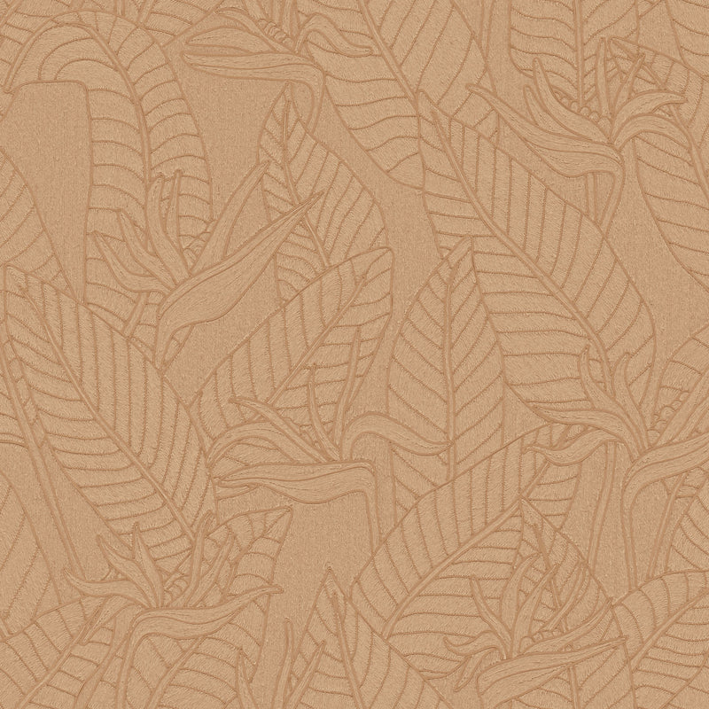 60745 Strelitzia Tali Camel Wallpaper By Arte