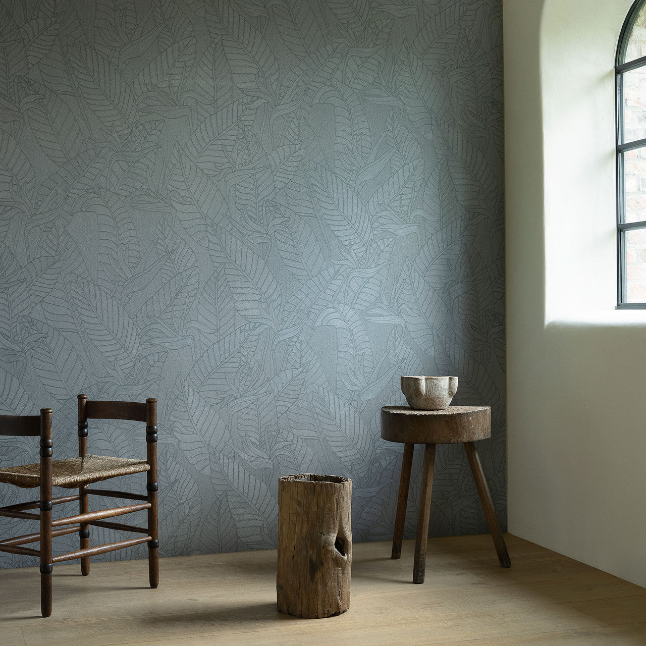 60751 Strelitzia Tali Teal Wallpaper By Arte