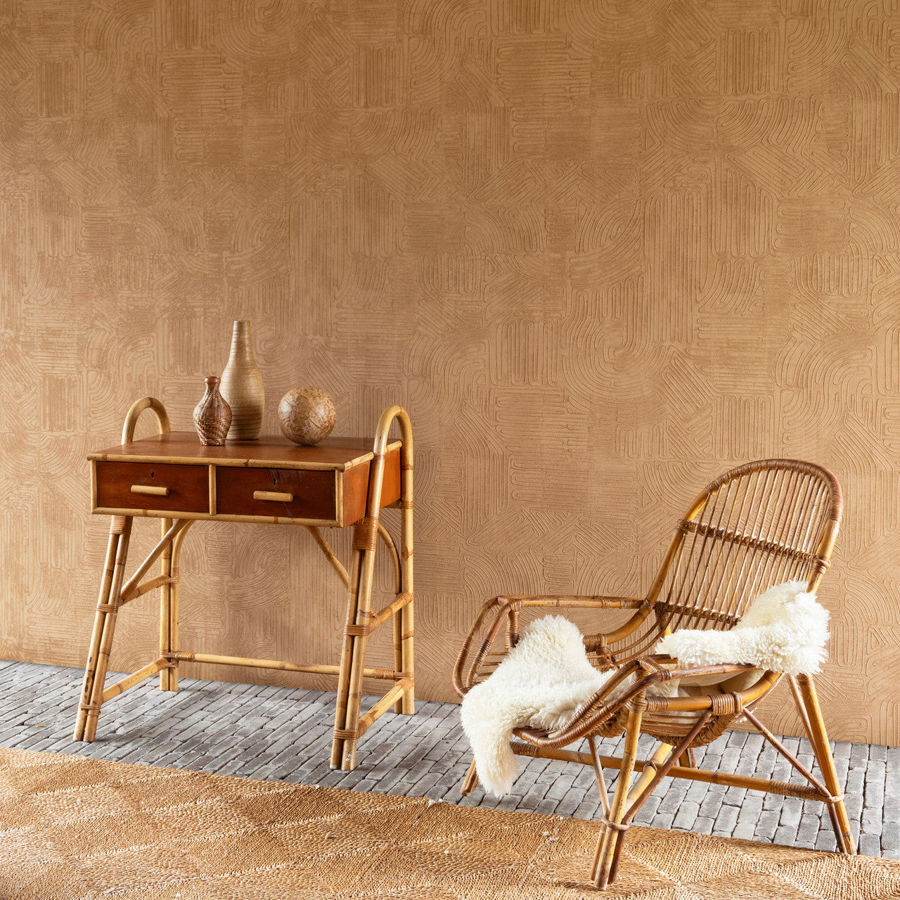 60727 Tamba Tali Clay Wallpaper By Arte