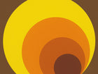 7013-12 Retro Circles Brown Yellow Wallpaper by A S Creation
