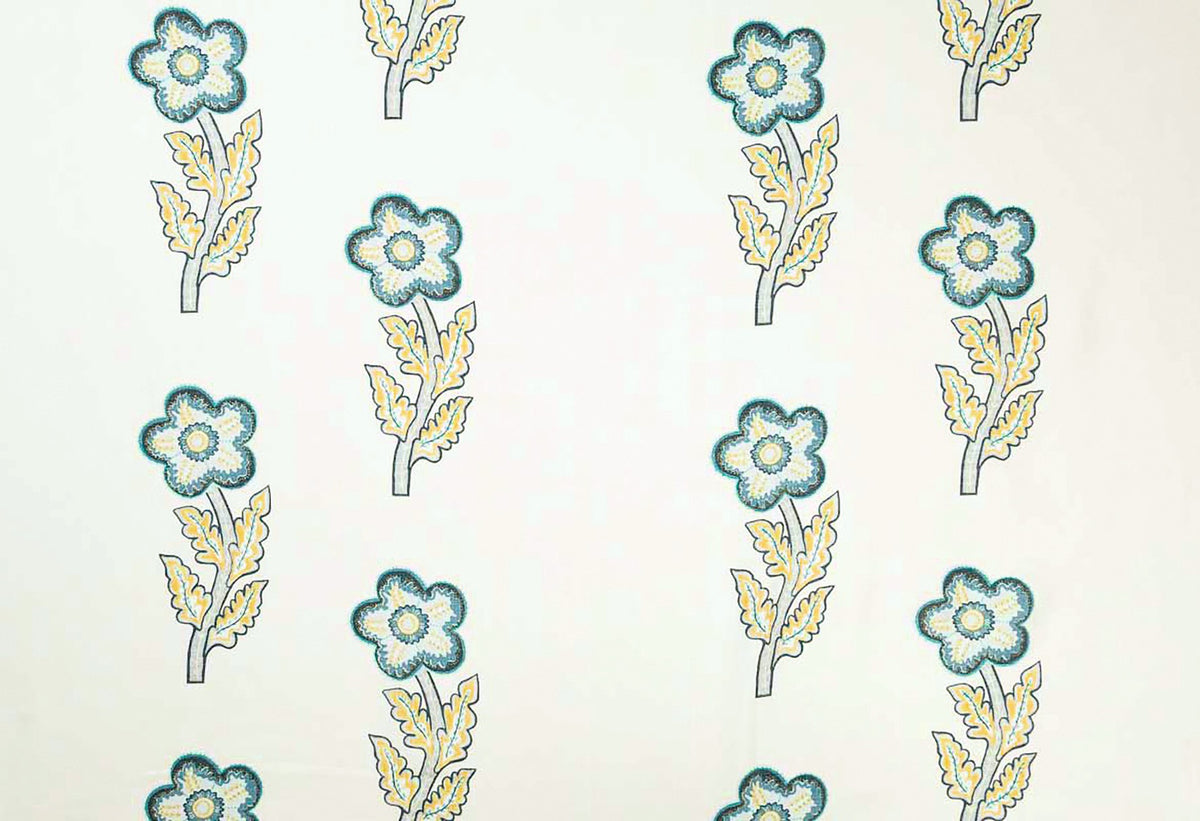 Tasha's Trip Old Blue fabric by Christopher Farr Cloth
