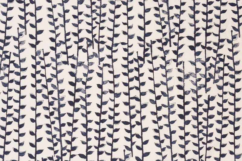 Tea Trail Dark Indigo fabric by Christopher Farr Cloth