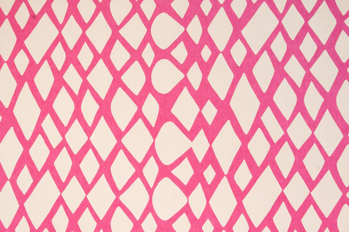 Tesserae Fuchsia Wallpaper by Christopher Farr Cloth