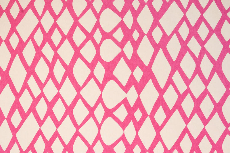 Tesserae Fuchsia Wallpaper by Christopher Farr Cloth