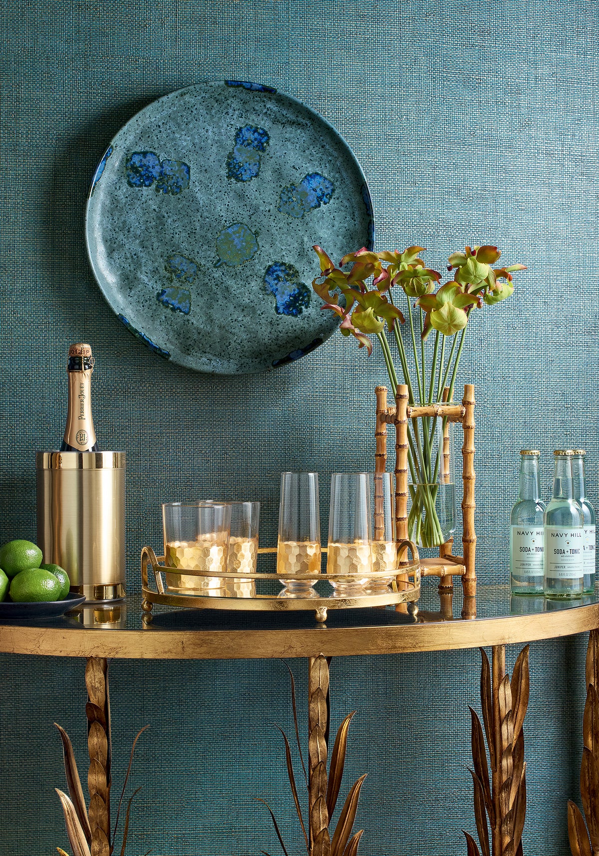 Bankun Raffia Texture Resource 8 Flannel Wallpaper by Thibaut | T14515