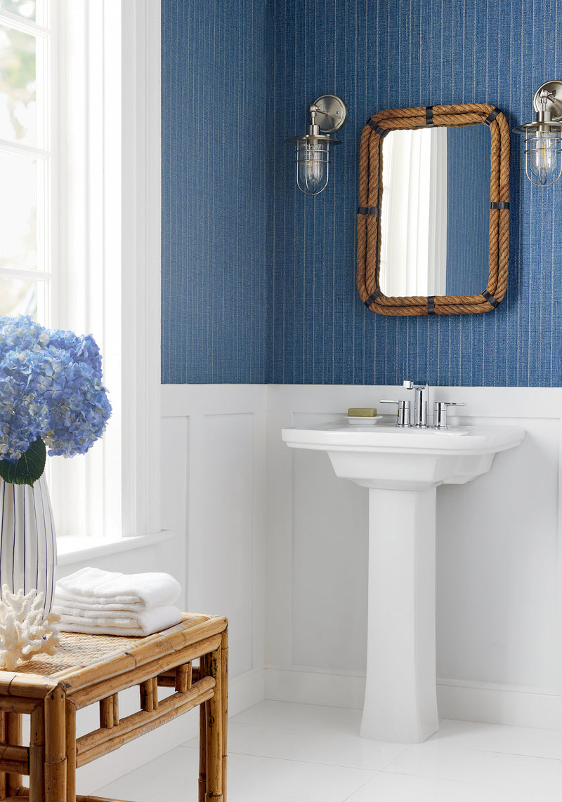 Woolston Texture Resource 8 Spa Blue Wallpaper by Thibaut | T14578