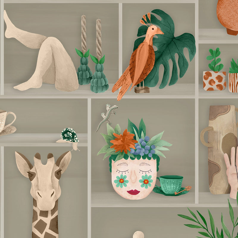 BMWL005/10A The Cabinet Wild Life Wallpaper by Brand McKenzie