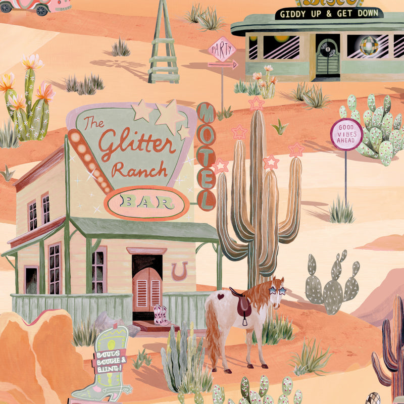 BMGI006/08A The Glitter Ranch Desert Tan Wallpaper by Brand McKenzie