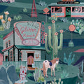 The Glitter Ranch Groove Inferno Green Wallpaper by Brand McKenzie
