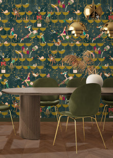 BMGI006/09B The Grand Pour Dirty Olive Wallpaper by Brand McKenzie