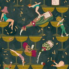 BMGI006/09B The Grand Pour Dirty Olive Wallpaper by Brand McKenzie