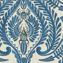 BMHD002/11A The Great Damask Heart Deco Azure Blue Wallpaper by Brand McKenzie