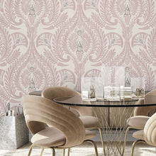 BMHD002/11B The Great Damask Heart Deco Dusky Pink Wallpaper by Brand McKenzie