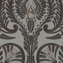 BMHD002/11C The Great Damask Heart Deco Raisin Wallpaper by Brand McKenzie