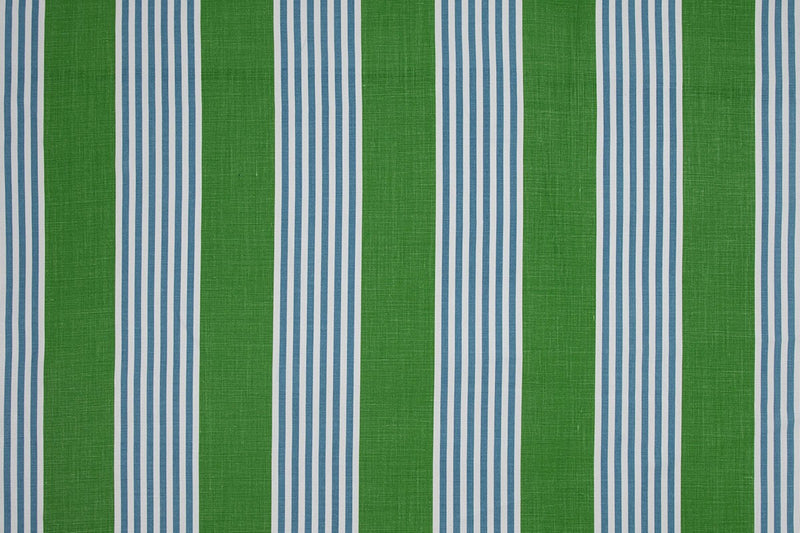 The Hudson Stripe Green fabric by Christopher Farr Cloth