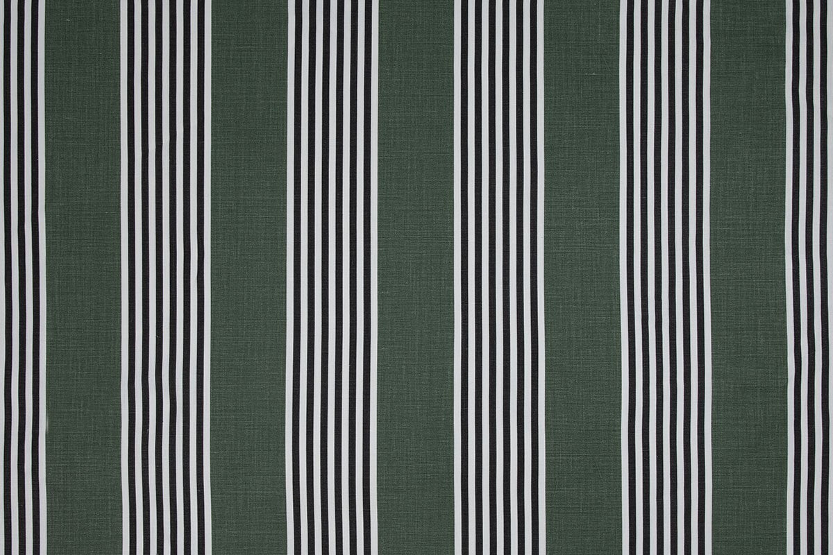 The Hudson Stripe Olive fabric by Christopher Farr Cloth