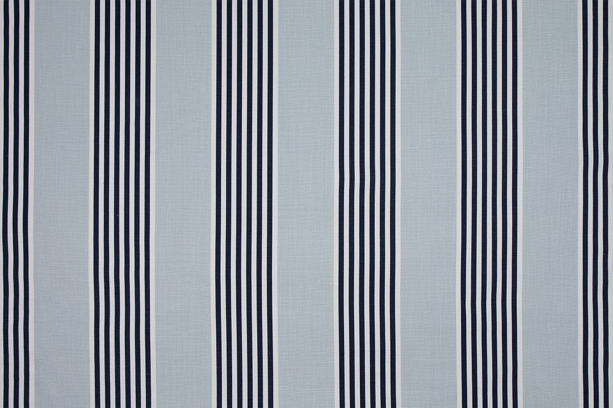 The Hudson Stripe Pale Blue fabric by Christopher Farr Cloth