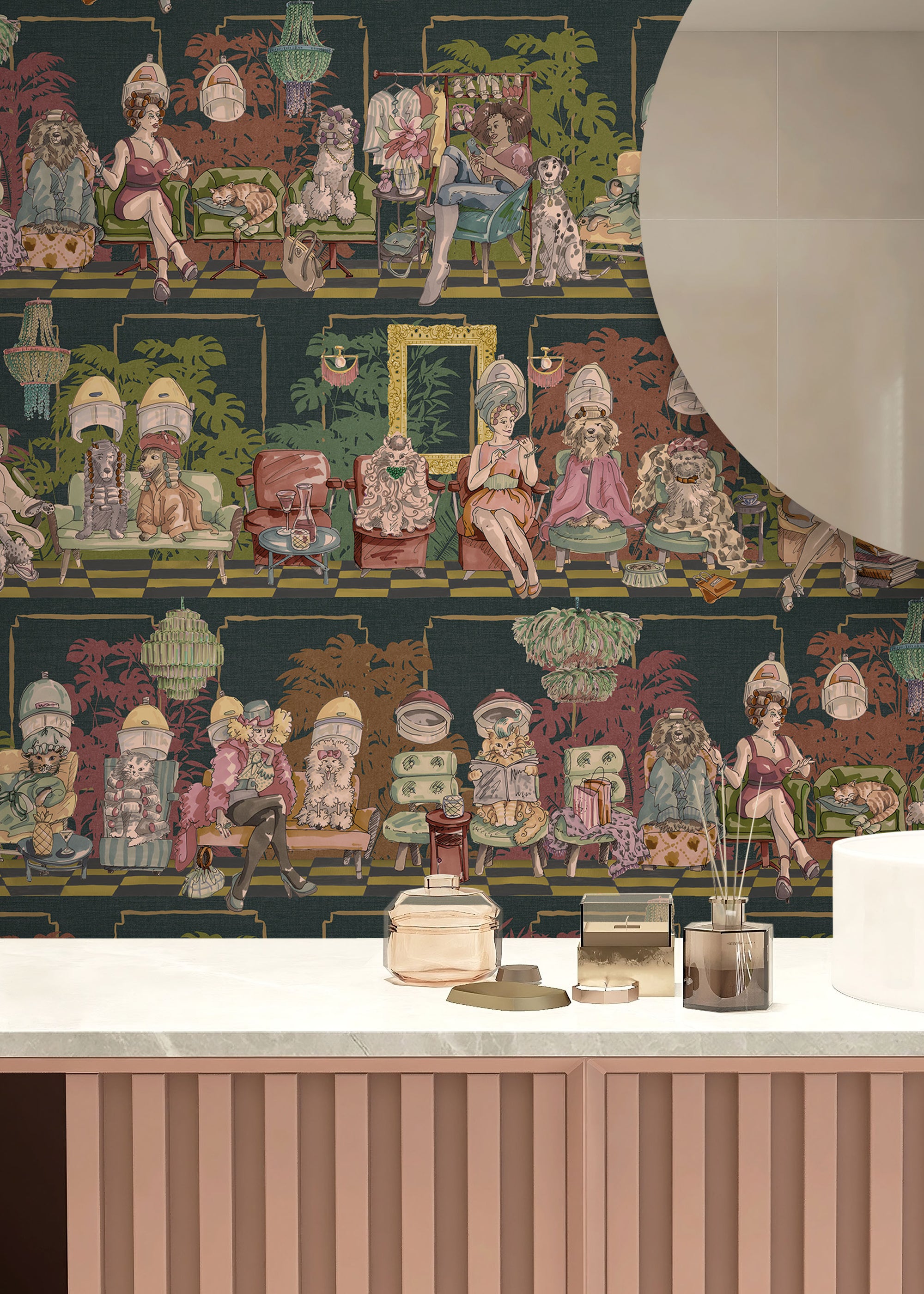 BMGI006/10A The Parlour Dark Dye Wallpaper by Brand McKenzie