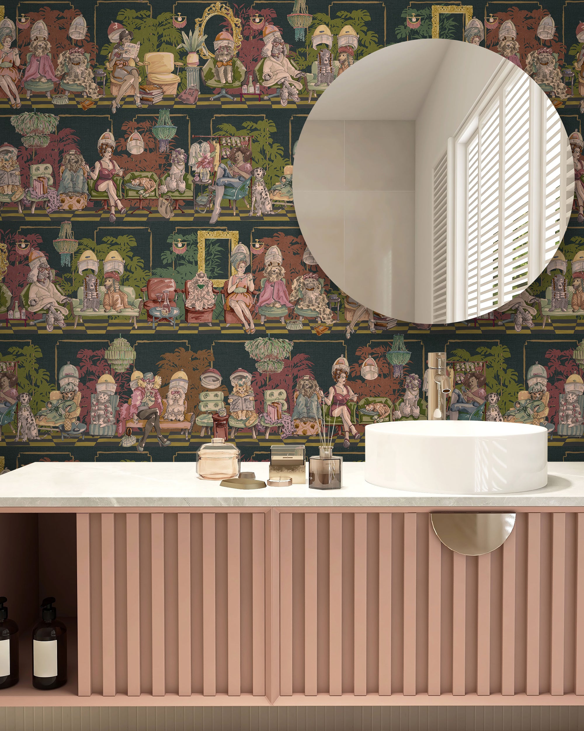 BMGI006/10A The Parlour Dark Dye Wallpaper by Brand McKenzie
