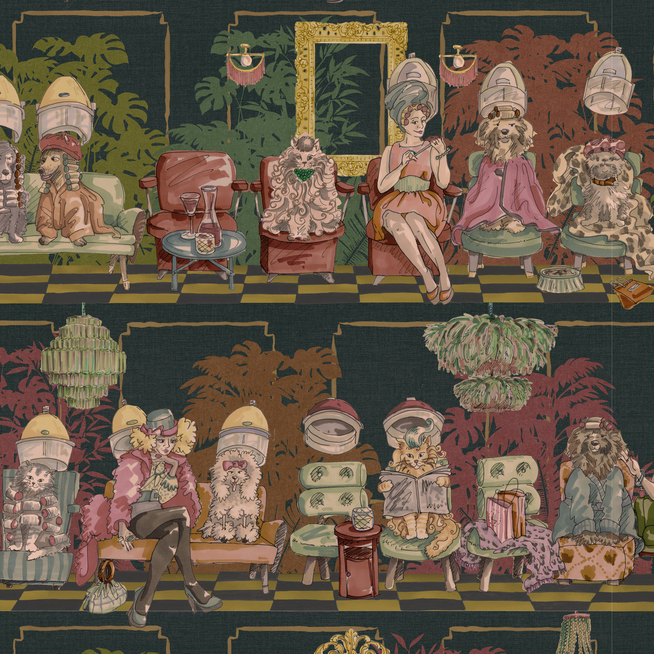 BMGI006/10A The Parlour Dark Dye Wallpaper by Brand McKenzie