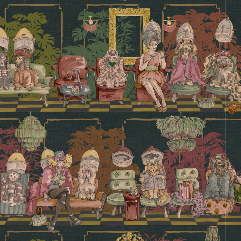 BMGI006/10A The Parlour Dark Dye Wallpaper by Brand McKenzie