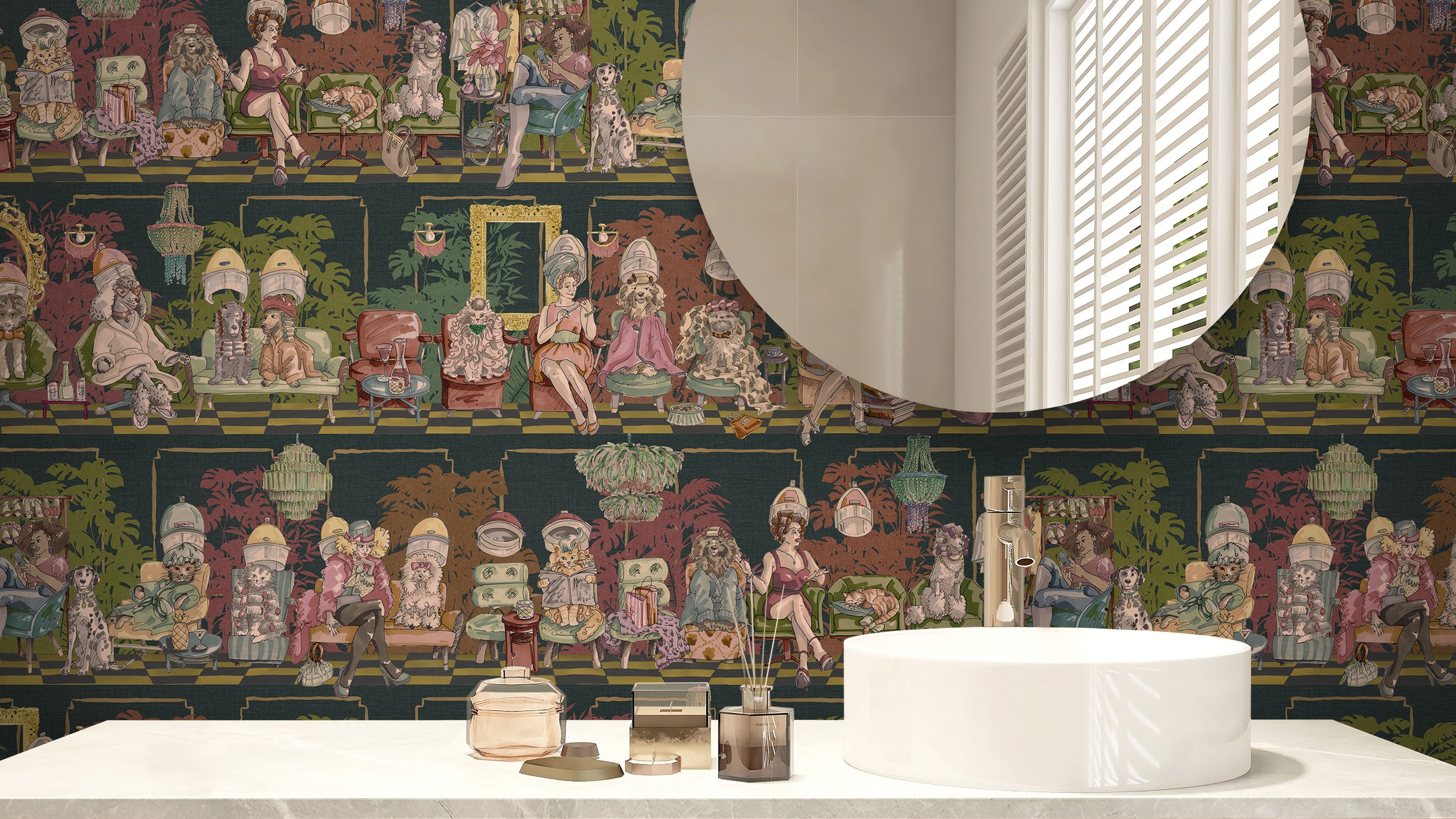BMGI006/10A The Parlour Dark Dye Wallpaper by Brand McKenzie