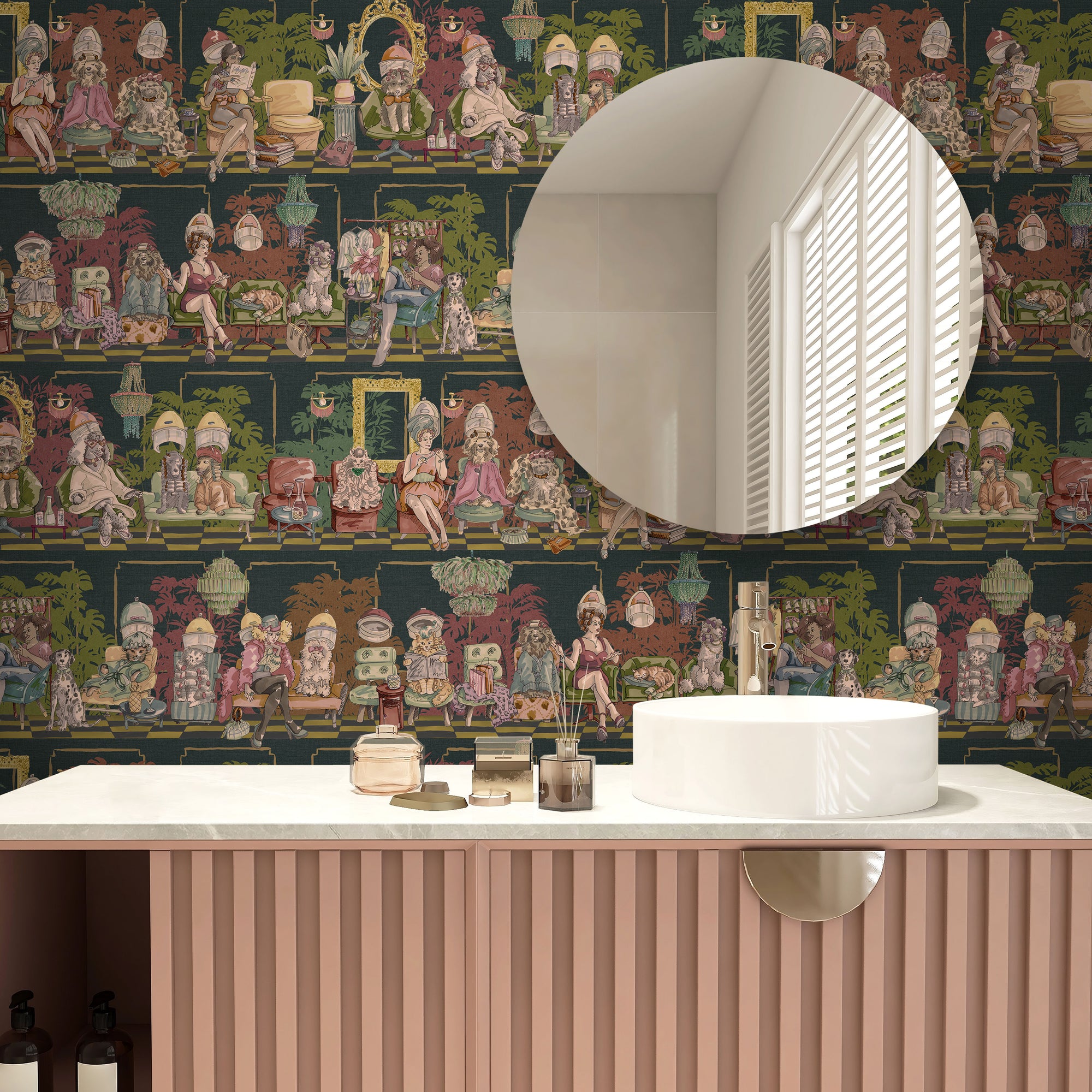 BMGI006/10A The Parlour Dark Dye Wallpaper by Brand McKenzie