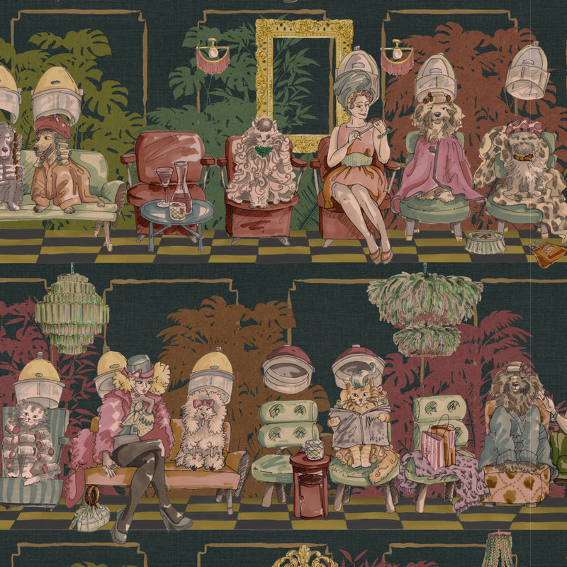 BMGI006/10A The Parlour Dark Dye Wallpaper by Brand McKenzie