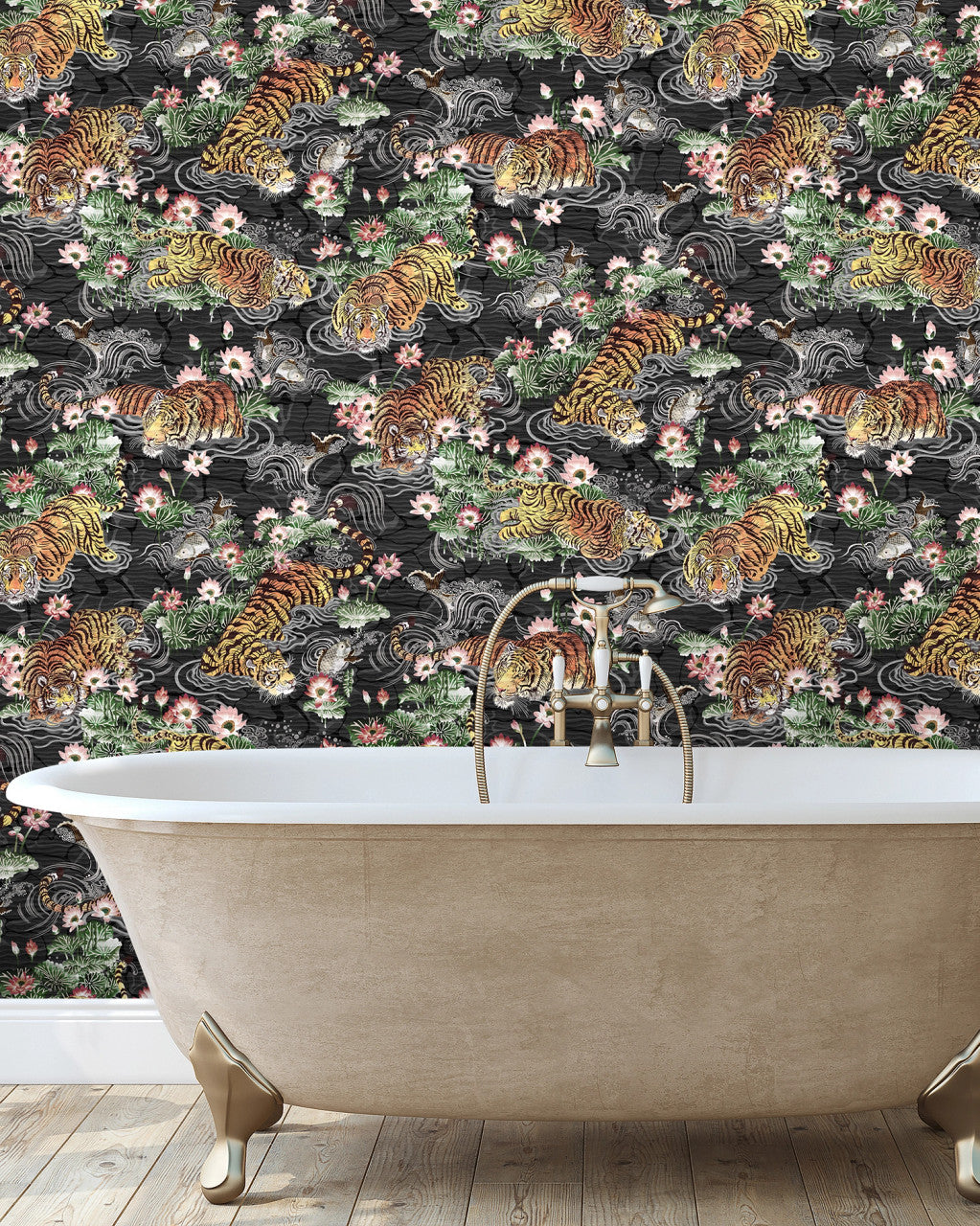 BMPP004/09B Tiger Lily Wallpaper by Brand McKenzie