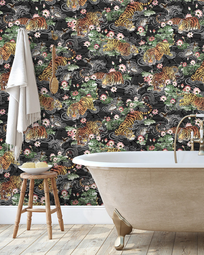 BMPP004/09B Tiger Lily Wallpaper by Brand McKenzie