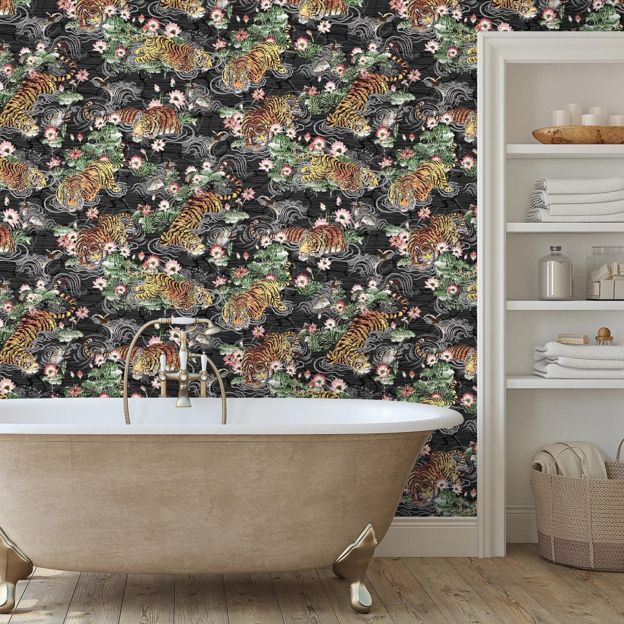BMPP004/09B Tiger Lily Wallpaper by Brand McKenzie
