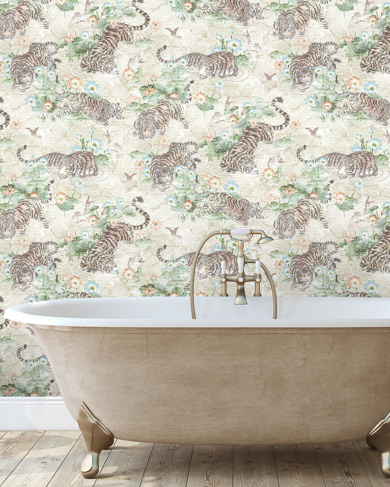 BMPP004/09C Tiger Lily Wallpaper by Brand McKenzie