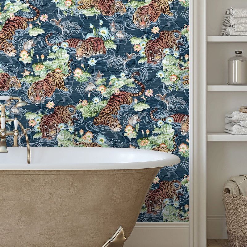 BMPP004/09D Tiger Lily Wallpaper by Brand McKenzie