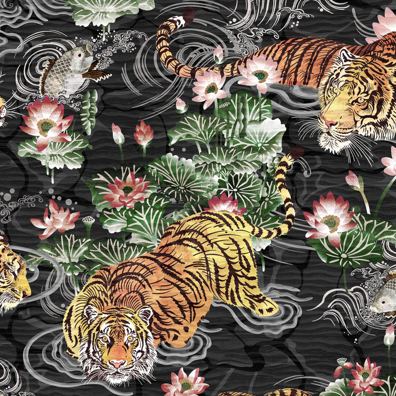 BMPP004/09B Tiger Lily Wallpaper by Brand McKenzie