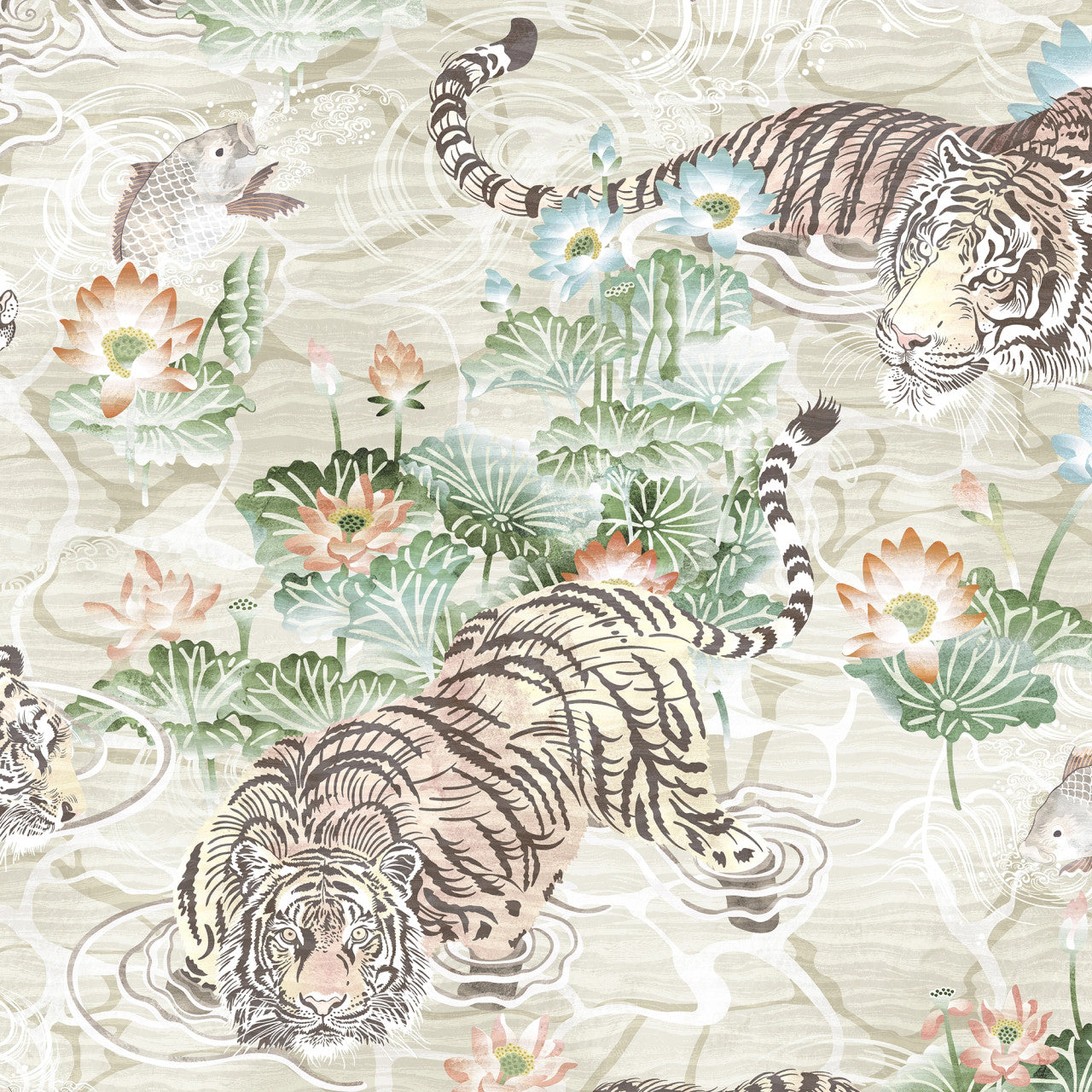 BMPP004/09C Tiger Lily Wallpaper by Brand McKenzie