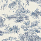 A69802 Toile Blue Wallpaper by Grandeco