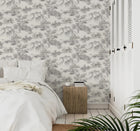 A69803 Toile Grey Wallpaper by Grandeco