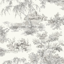 A69803 Toile Grey Wallpaper by Grandeco