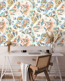 BMPP004/10B Travel Map Wallpaper by Brand McKenzie