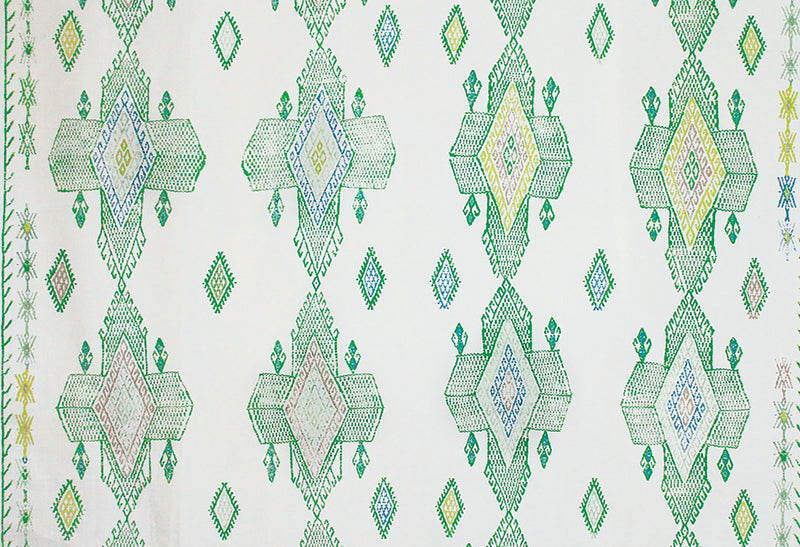 Travelling Light Green fabric by Christopher Farr Cloth