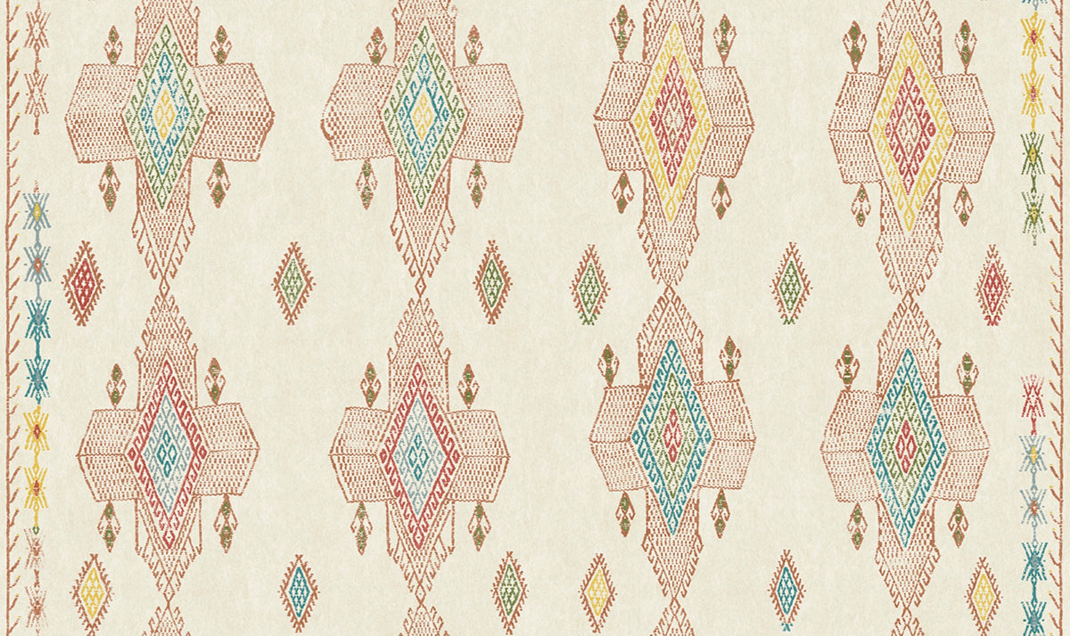 Travelling Light Rust Wallpaper by Christopher Farr Cloth