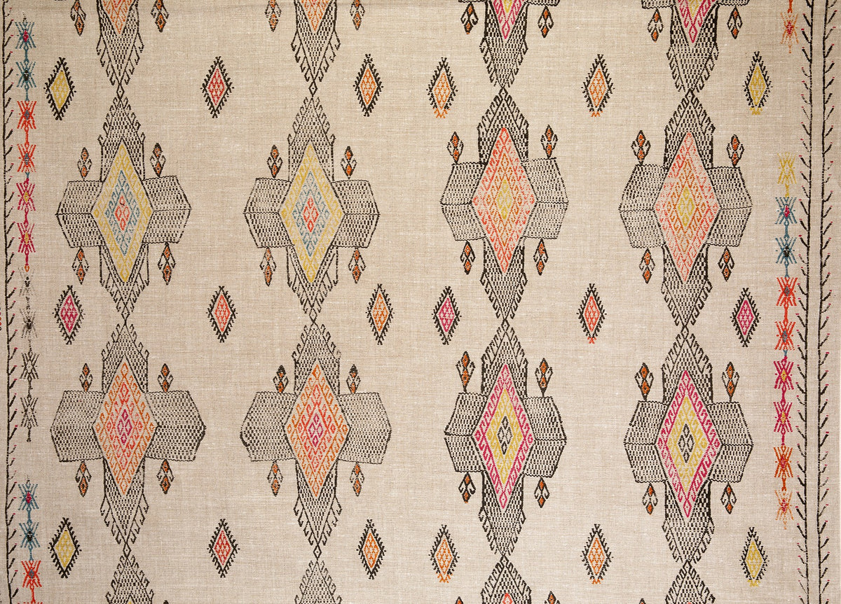 Travelling Light Orange fabric by Christopher Farr Cloth