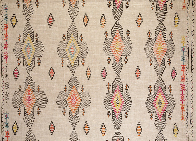 Travelling Light Orange fabric by Christopher Farr Cloth