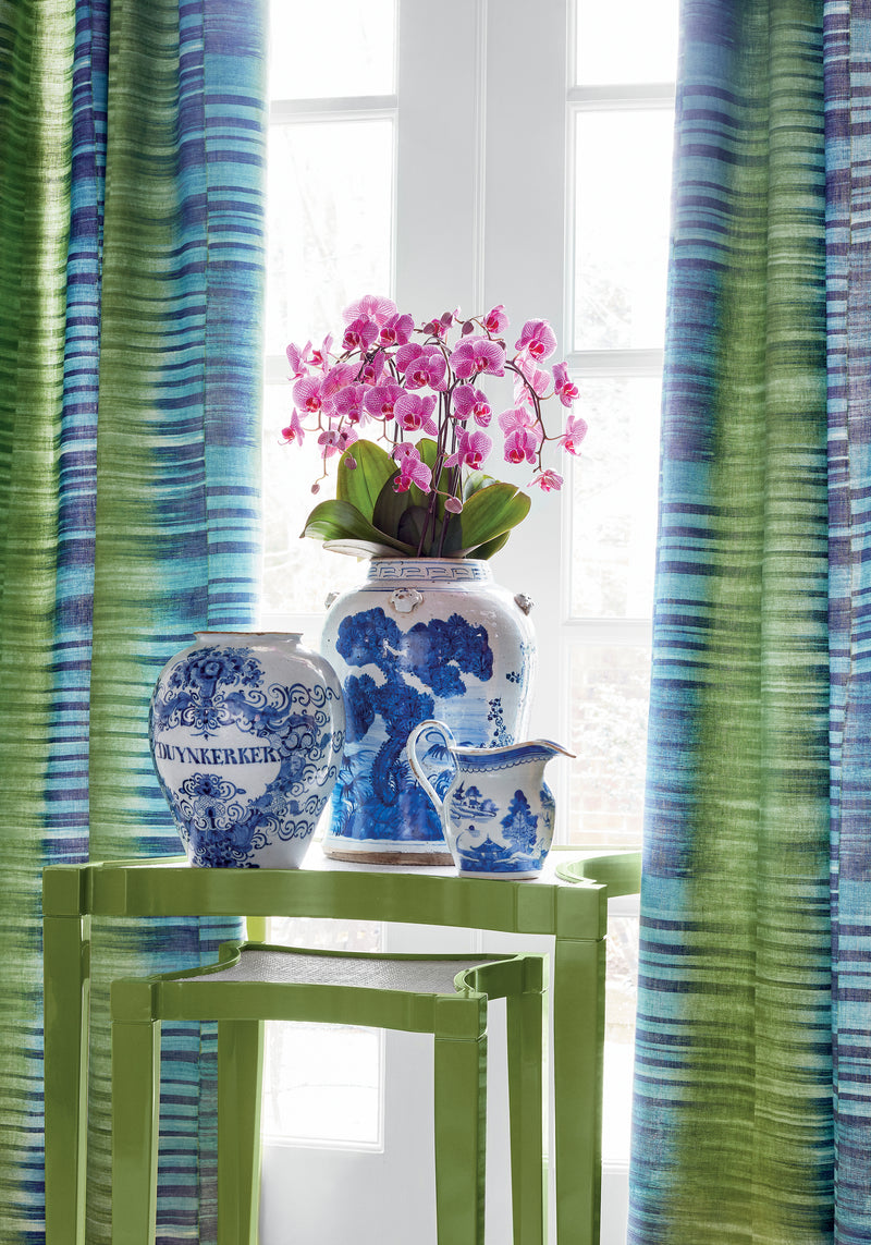 Mekong Stripe Tropics Wallpaper By Thibaut | T10089