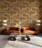 Pipelines Copper Urban Tribe Wallpaper by Tres Tintas